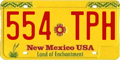 NM license plate 554TPH