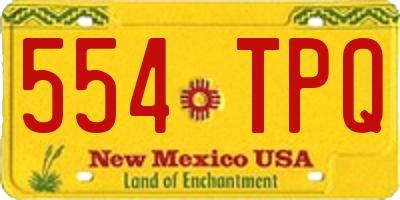 NM license plate 554TPQ