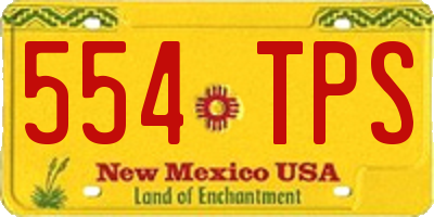 NM license plate 554TPS