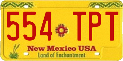 NM license plate 554TPT