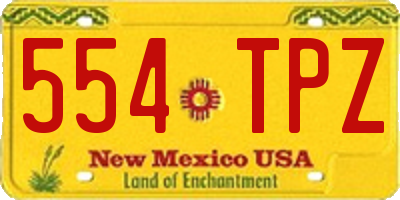 NM license plate 554TPZ