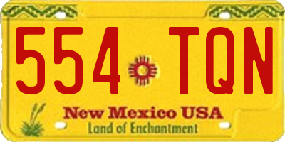 NM license plate 554TQN