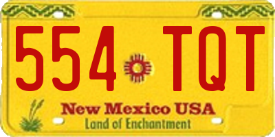 NM license plate 554TQT