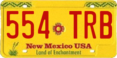 NM license plate 554TRB