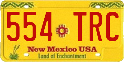 NM license plate 554TRC
