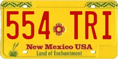 NM license plate 554TRI