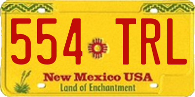 NM license plate 554TRL