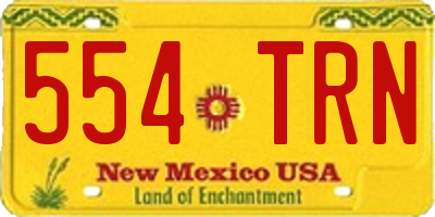 NM license plate 554TRN