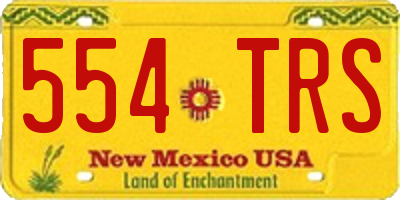 NM license plate 554TRS