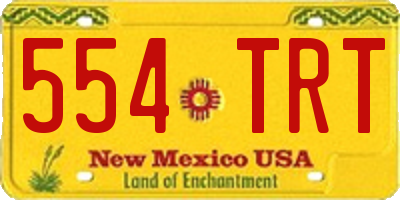NM license plate 554TRT