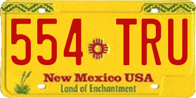 NM license plate 554TRU