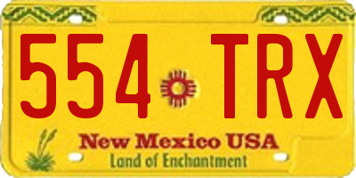 NM license plate 554TRX