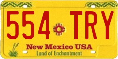 NM license plate 554TRY