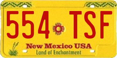 NM license plate 554TSF