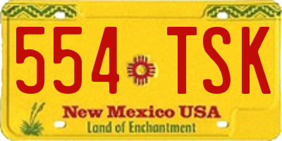 NM license plate 554TSK
