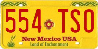 NM license plate 554TSO