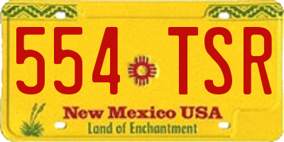 NM license plate 554TSR