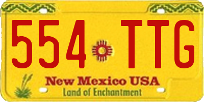 NM license plate 554TTG