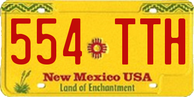 NM license plate 554TTH
