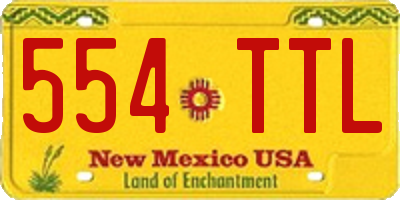 NM license plate 554TTL