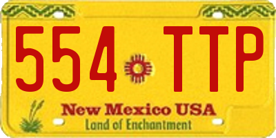 NM license plate 554TTP