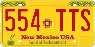 NM license plate 554TTS