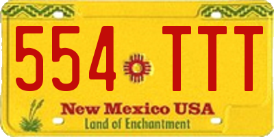 NM license plate 554TTT