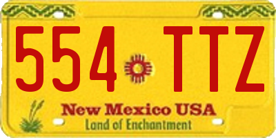 NM license plate 554TTZ