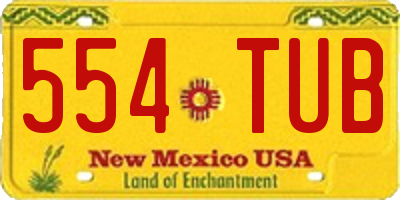 NM license plate 554TUB