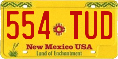 NM license plate 554TUD