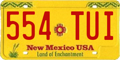 NM license plate 554TUI