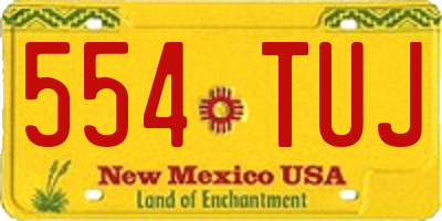 NM license plate 554TUJ