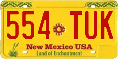 NM license plate 554TUK