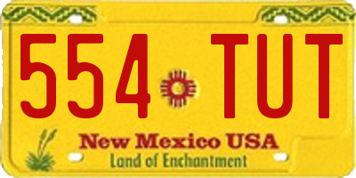NM license plate 554TUT