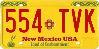 NM license plate 554TVK