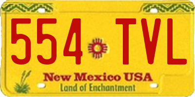 NM license plate 554TVL