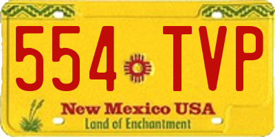 NM license plate 554TVP