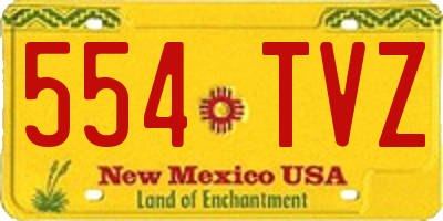 NM license plate 554TVZ