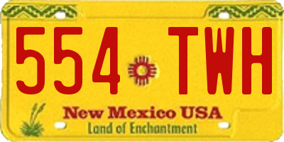 NM license plate 554TWH