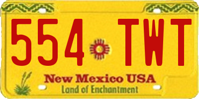 NM license plate 554TWT