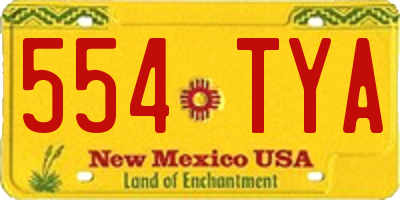 NM license plate 554TYA