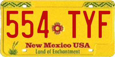 NM license plate 554TYF