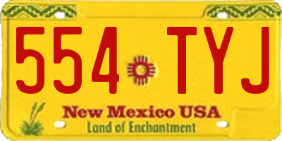 NM license plate 554TYJ