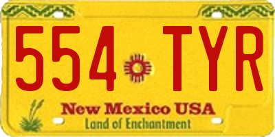 NM license plate 554TYR