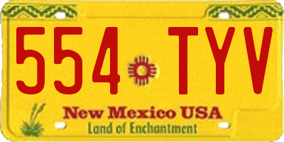 NM license plate 554TYV