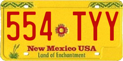 NM license plate 554TYY