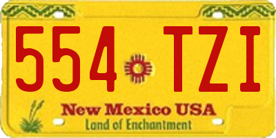 NM license plate 554TZI