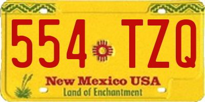 NM license plate 554TZQ