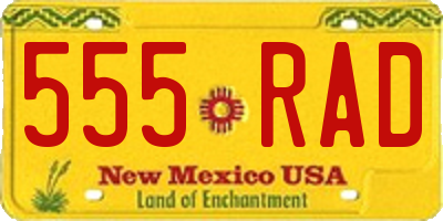 NM license plate 555RAD