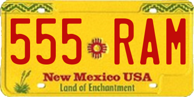 NM license plate 555RAM